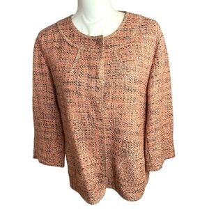 J. Jill Coral Tweed Blazer Jacket